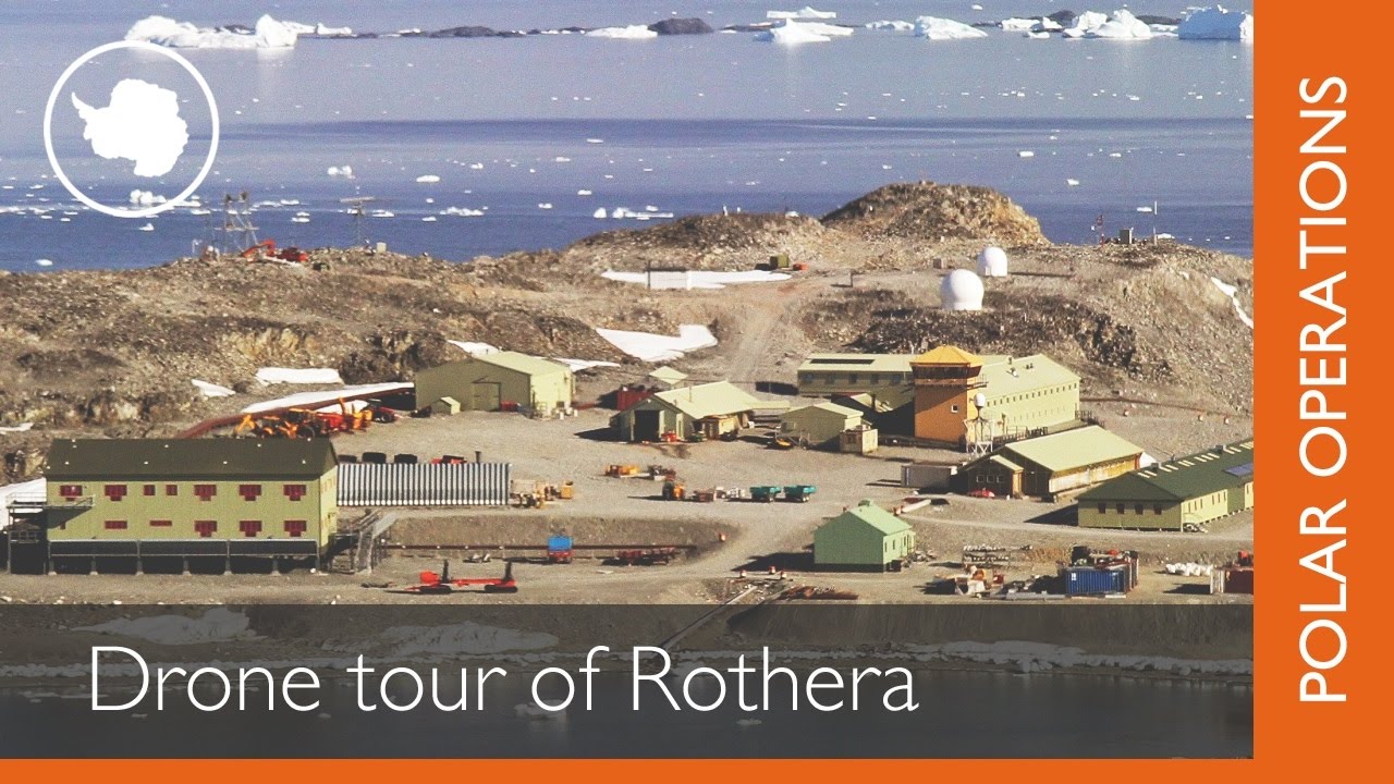 Tour Rothera Antarctic research station by drone
