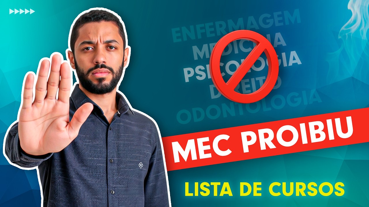QUAIS CURSOS EAD o MEC PROÍBE? Lista Completa de Graduações que não podem ser a distância.