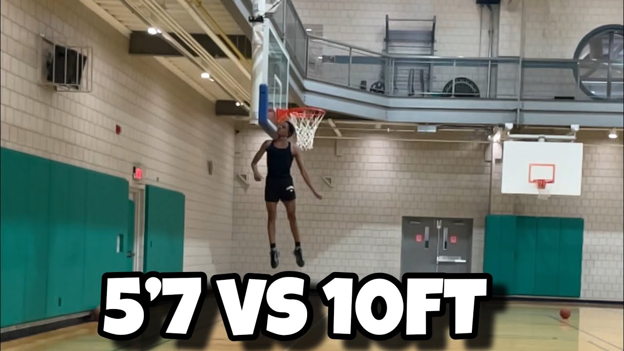 Day 28 road to professional dunker at 5’7 WE UNLOCKED BOUNCE 