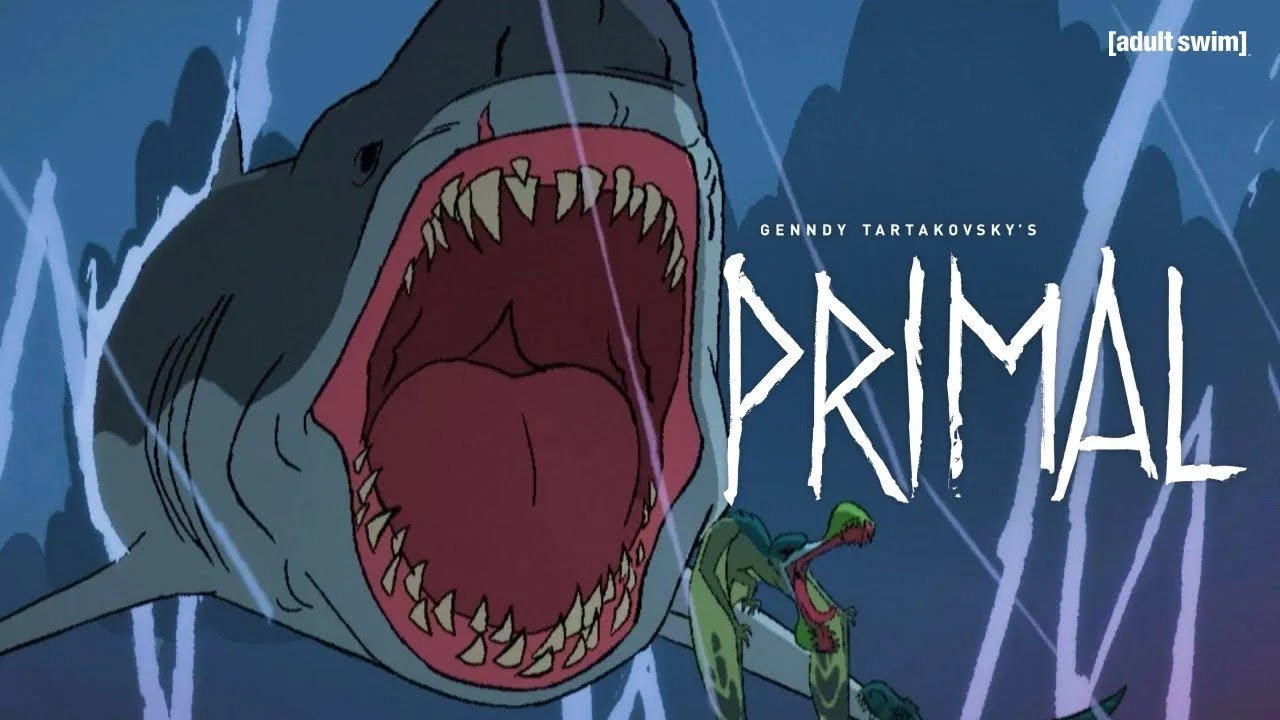 Ataque de megalod&oacute;n | Genndy Tartakovsky's Primal | Adult Swim LA