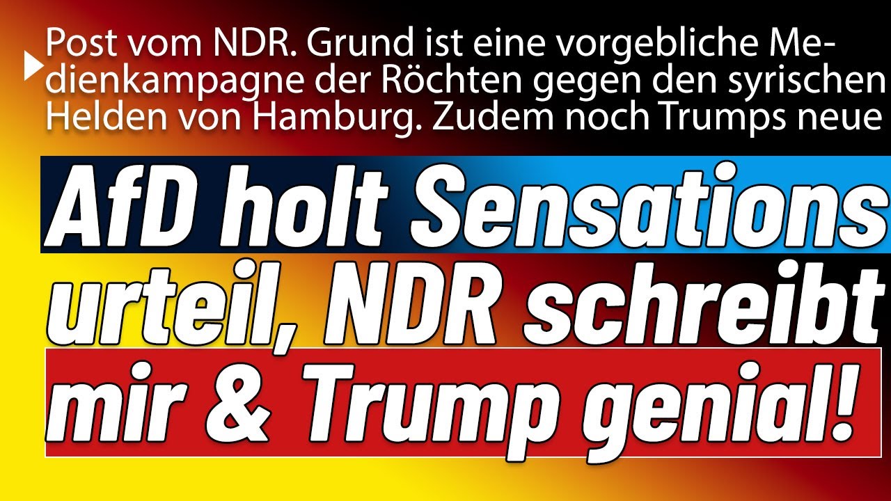 Erfreuliche News!💥Sp&auml;te Genugtuung f&uuml;r 'Schwurbler', Trumps genialer Sieg & Fanpost vom NDR!