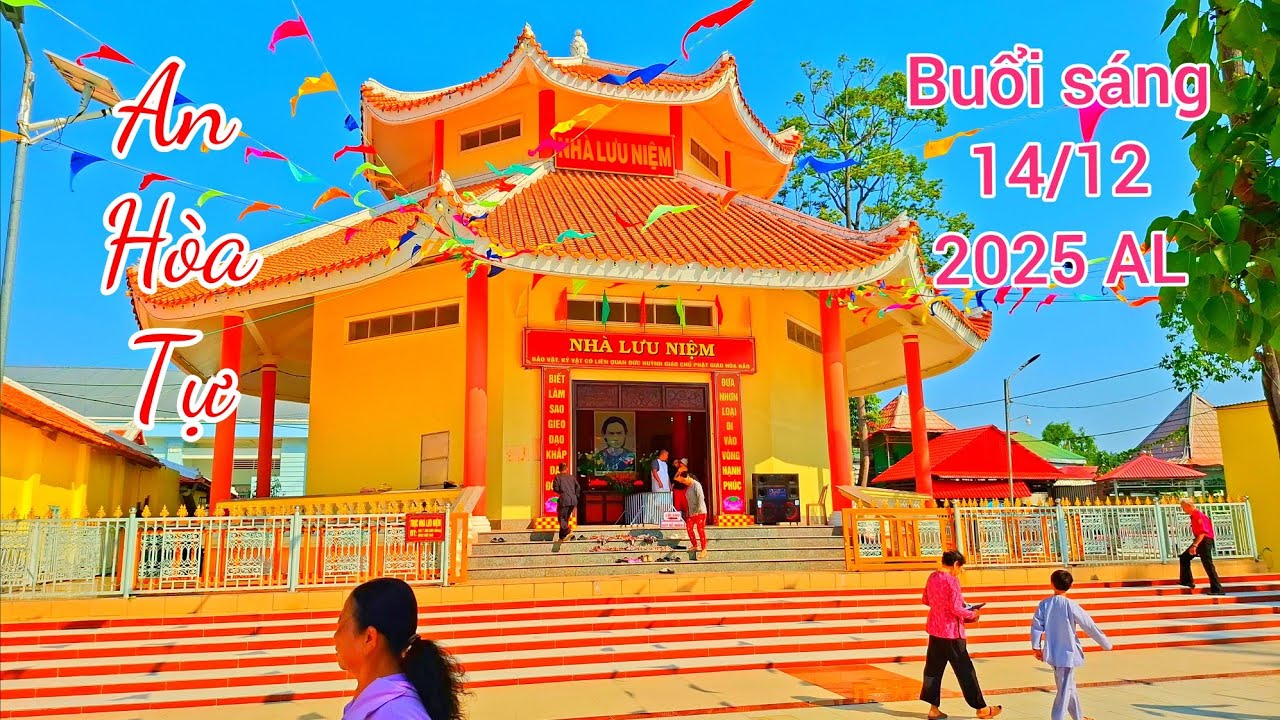An Hòa Tự ngày 14/12/2025 AL, bà con đi lễ Phật cũng đông quá