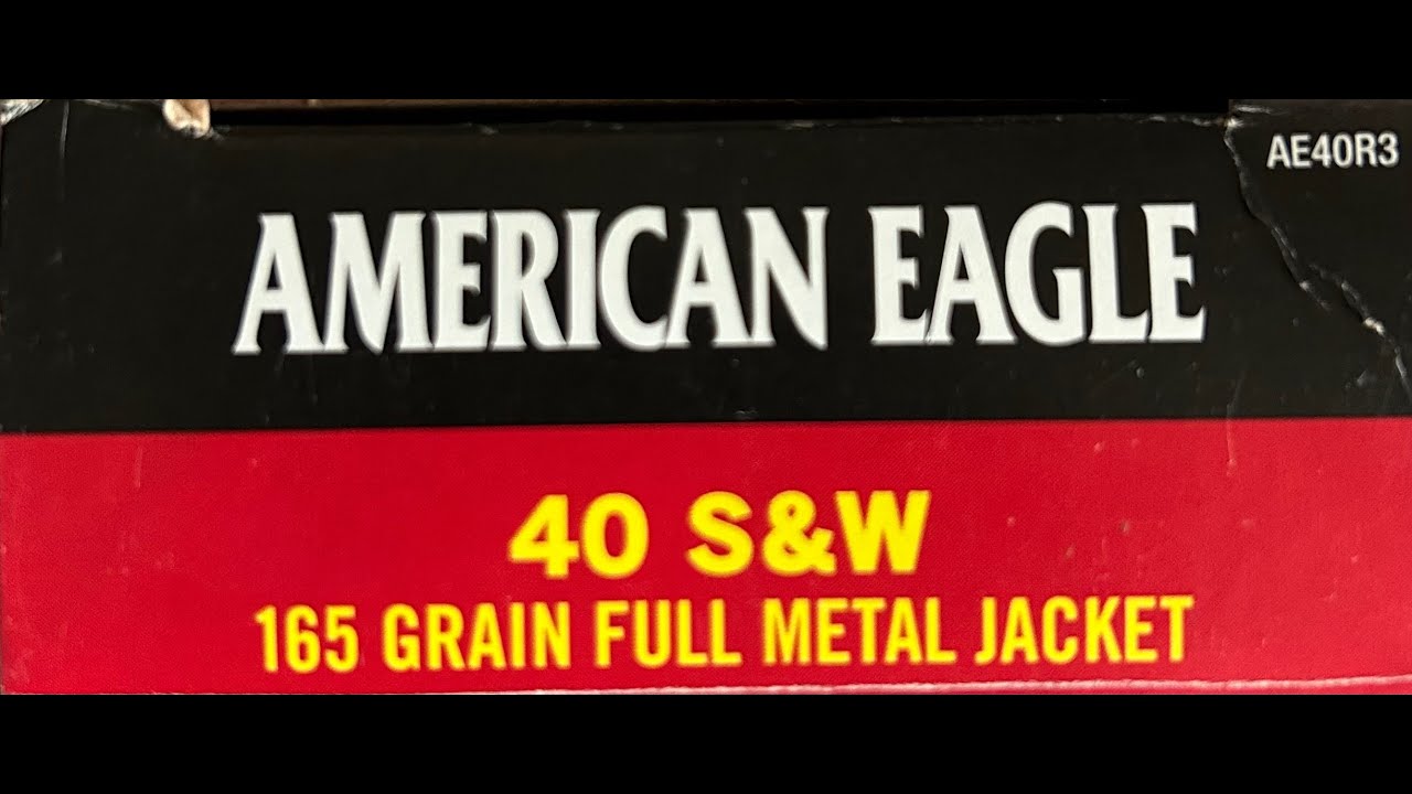 Federal American Eagle Ammo | 40 S&W | 165 FMJ-FP