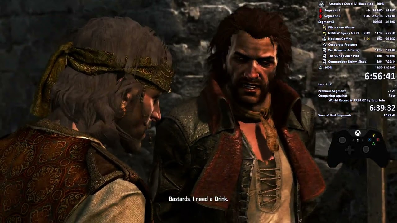 Assassin's Creed 4 100% Speedrun Old PB - 13:14:18 Part 2