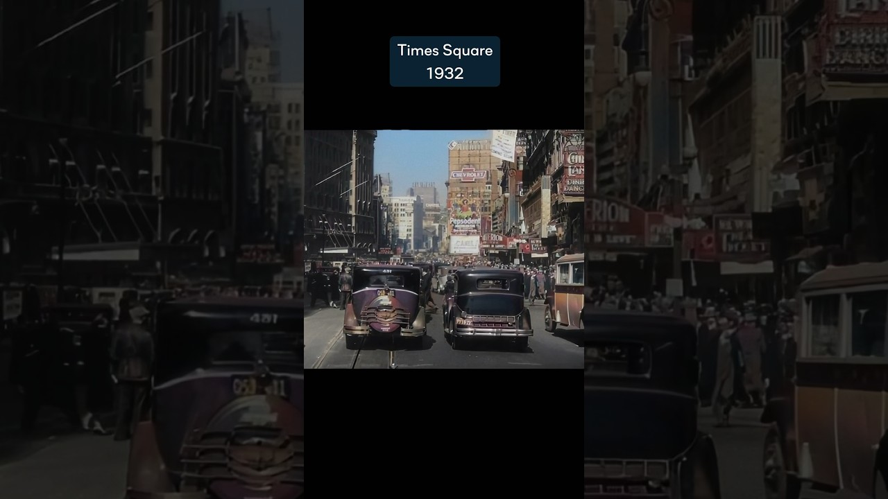 Colorized footage from Times Square in 1932!🇺🇸