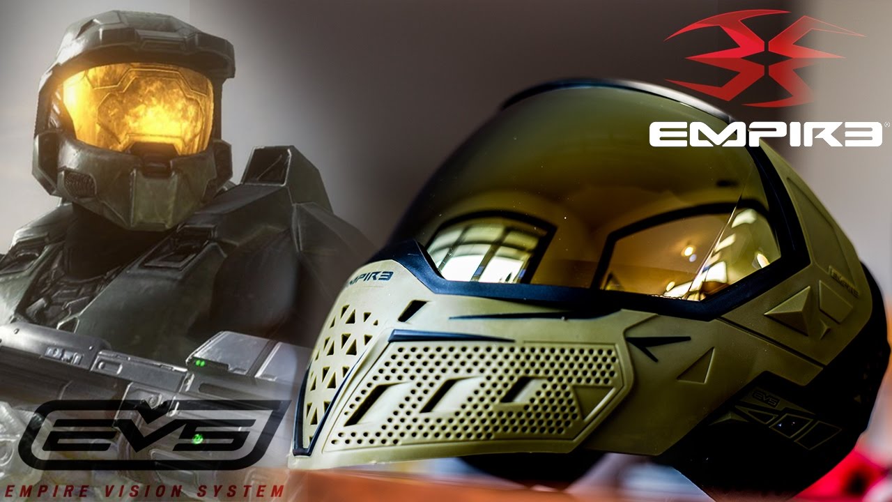 EMPIRE EVS Paintball Mask Unbox Master Chief Edition