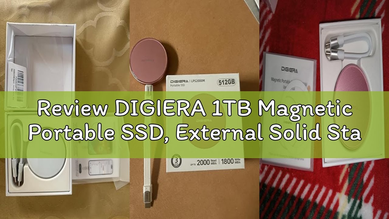 Review DIGIERA 1TB Magnetic Portable SSD, External Solid State Drives with USB-C 3.2 Gen 2x2, Speed