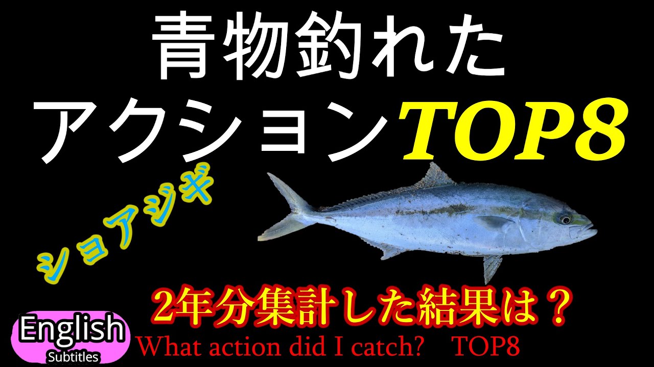 釣れるアクション ベスト8　青物編【ショアジギング】2年釣果集計　ワンピッチジャーク　速巻き　フォール　Shore jigging Action TOP8 for blue runner