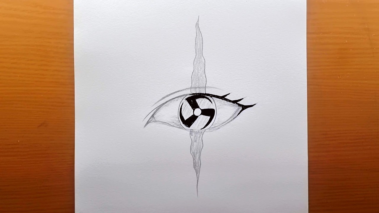 Dibuja el ojo de Kakashi FÁCIL (Sharingan + Cicatriz) Guía para principiantes