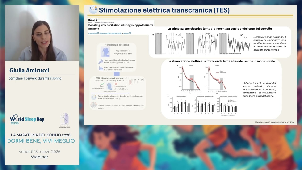 Stimolare il cervello durante il sonno - Giulia Amicucci, Università dell’Aquila