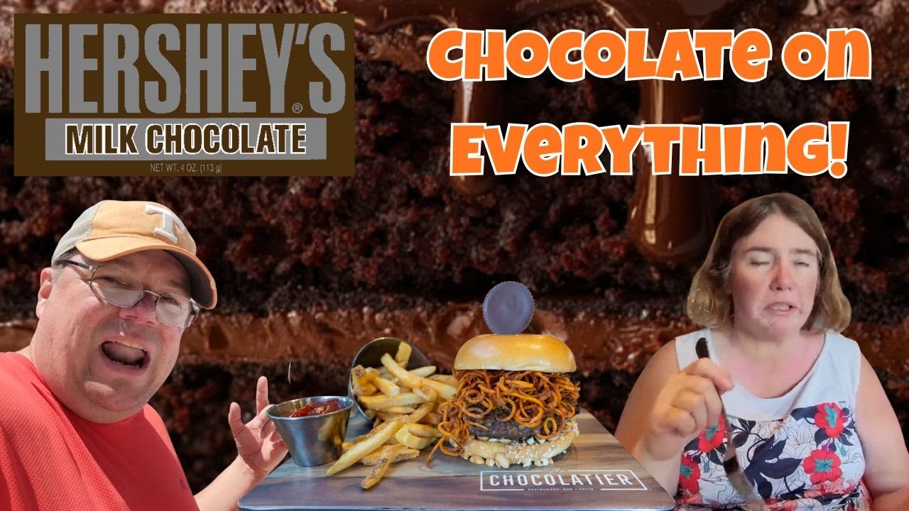 YITS Eat at Hershey&rsquo;s Fancy Chocolatier Restaurant | Chocolate Salads & Burgers? Dawn Plays Plinko!