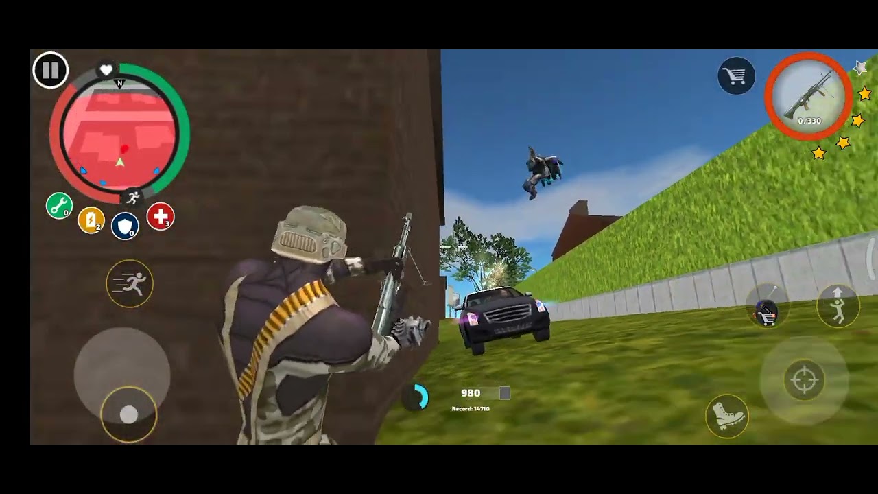 This is a ropo hero voice town game (Transformar car vs Ropo hero)