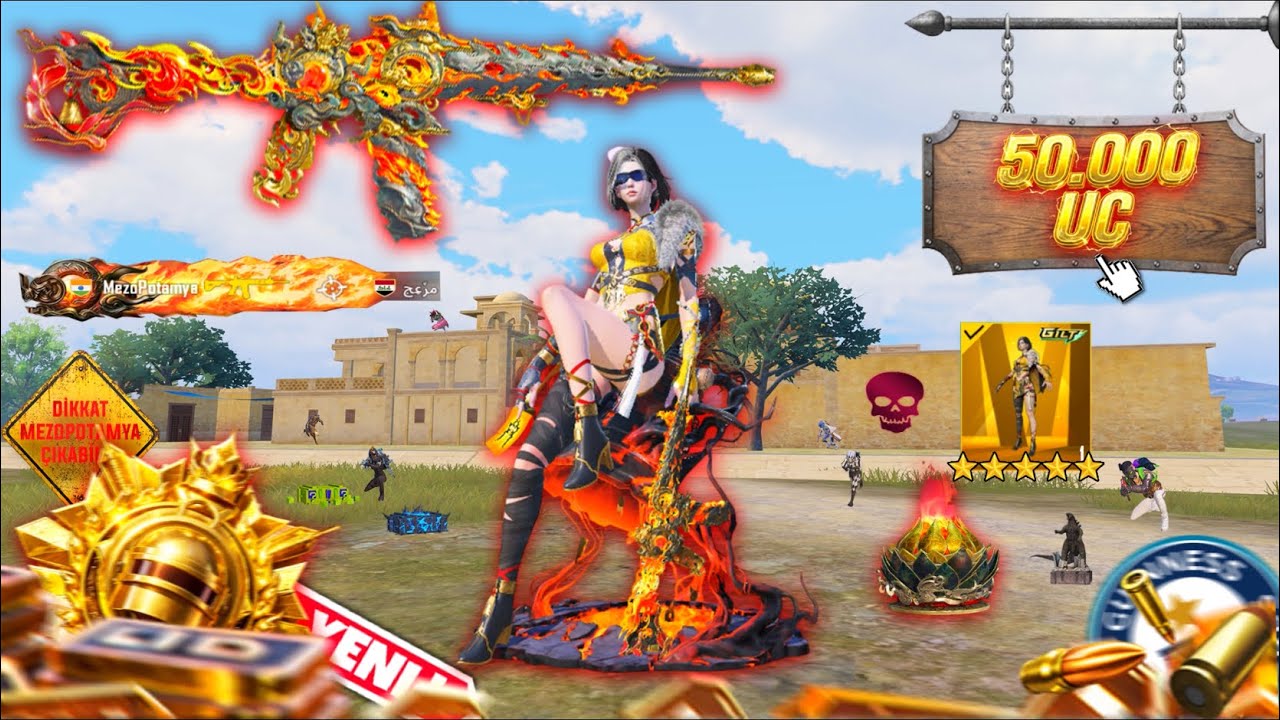 $50.000 UC!🥶 NEW LEVEL 8 FLAME M416 AND ULTIMATE SET LUCKY OPENING 😱PUBG Mobile !