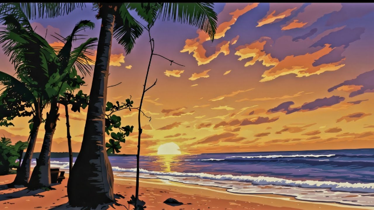 Experience the Magic: Cold Front Brings Colorful Cloudy Beach Sunset. With 🎶   @beachyute98 