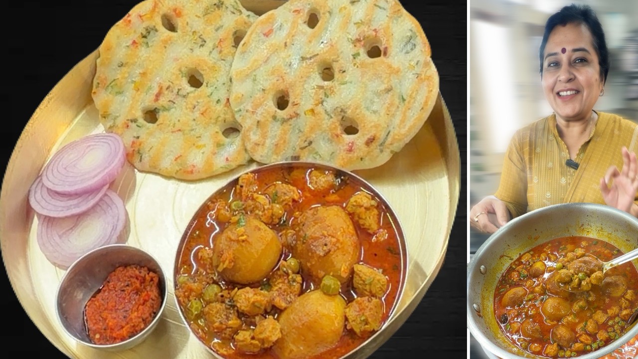 Soya-Aloo-Matar ki Sabji aise banayenge to ungliyan chat-te reh jayenge! New Thali Trick 🔥
