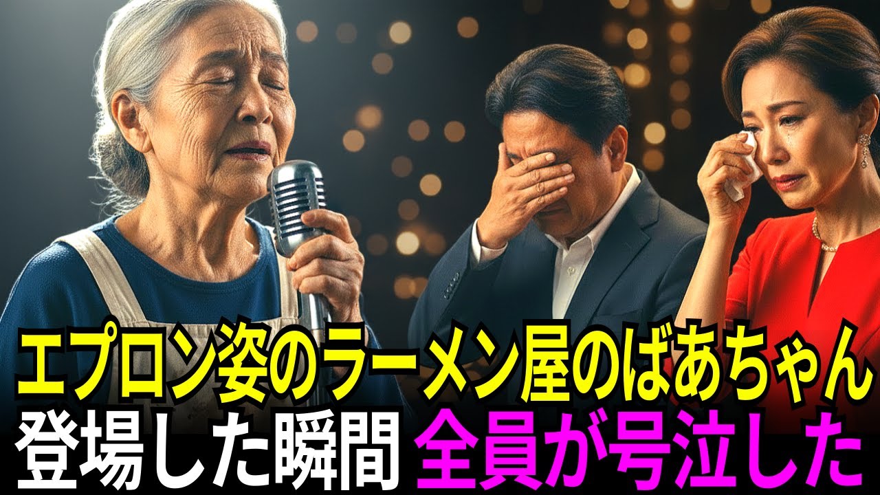 油染みのエプロンで歌番組に出たラーメン屋のおばあさん 歌い出した途端 審査員全員が泣き崩れた | ドラマ | 人生ストーリー