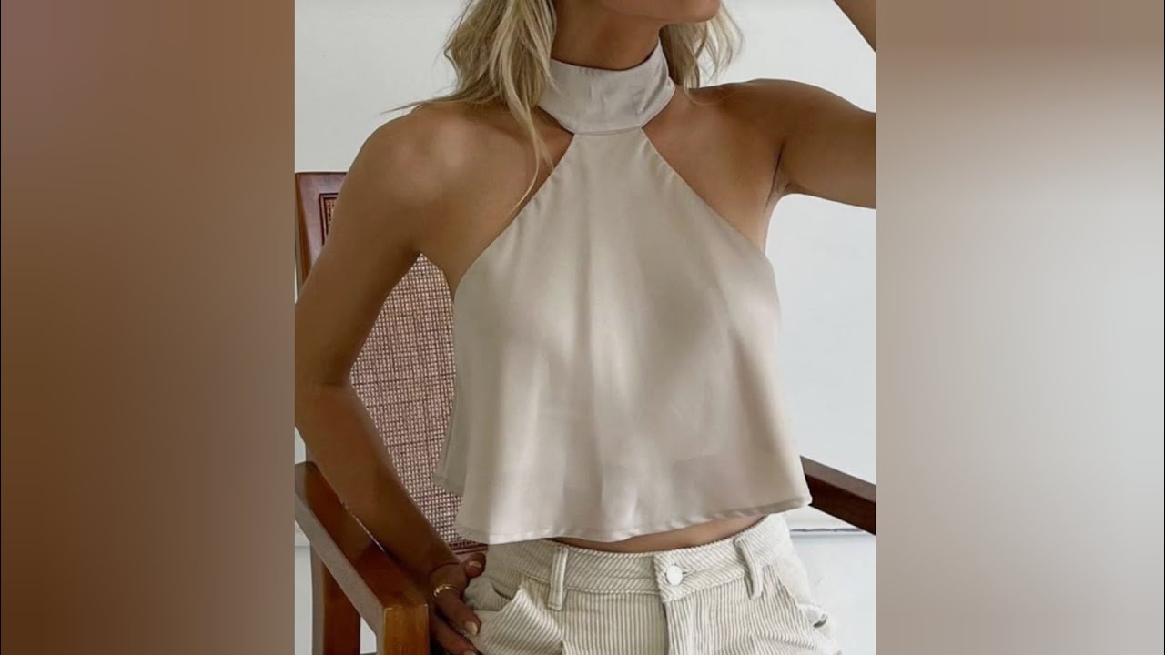 Patronaje de blusa #75 : Modelo cuello Halter