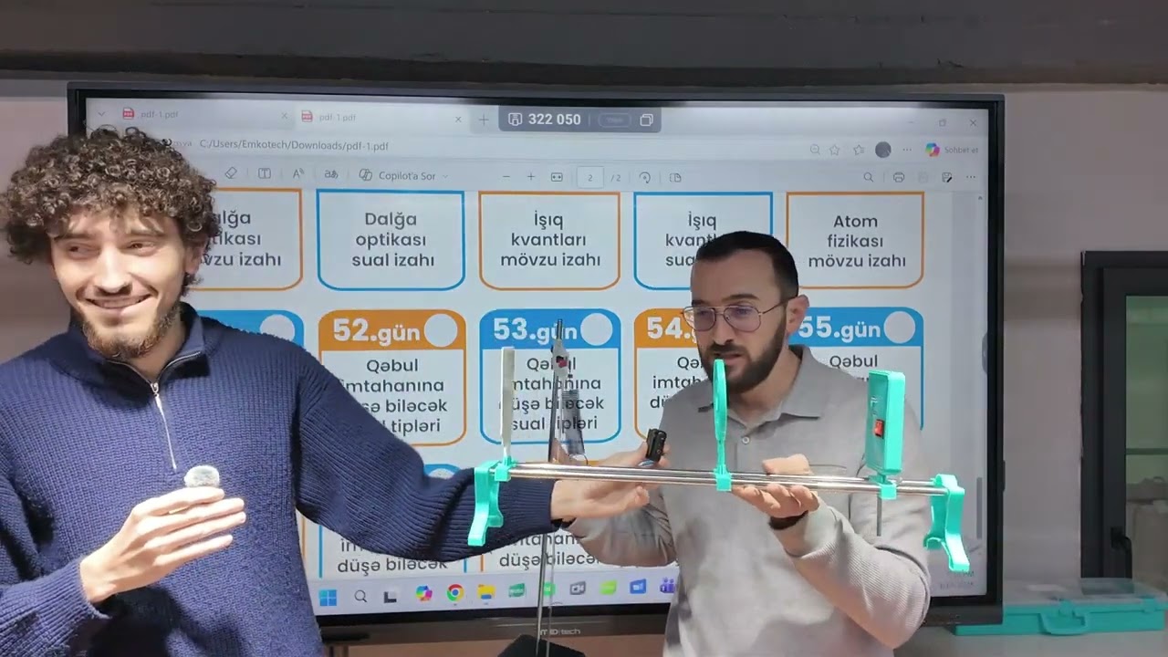 Nicat müəllimə Fizika cihazlarının adlarını soruşdum. (Maraqlı anlar)