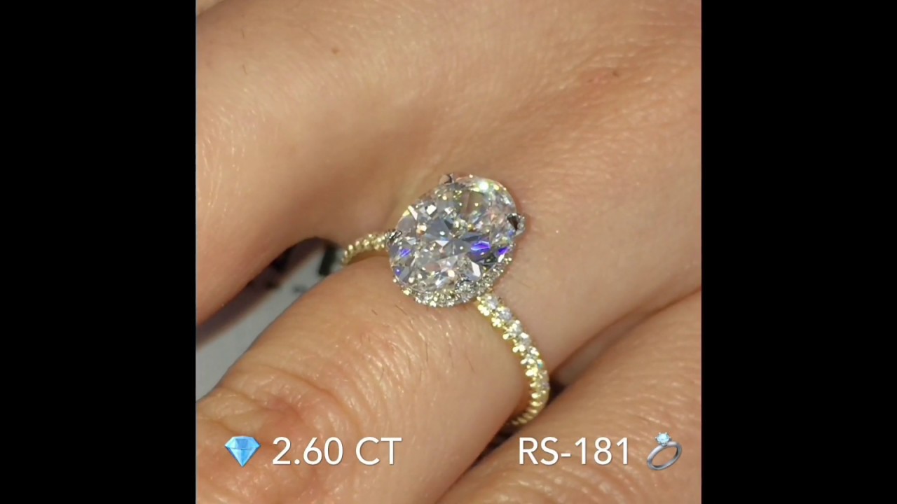 2.60 ct Oval Diamond 2-Tone Engagement Ring