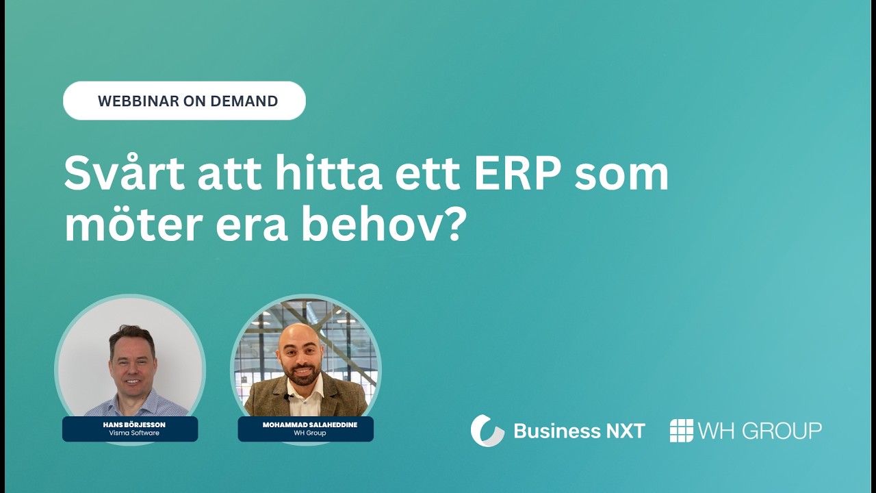 Webbinar:  Svårt att hitta ett ERP som möter era behov - februari 2026