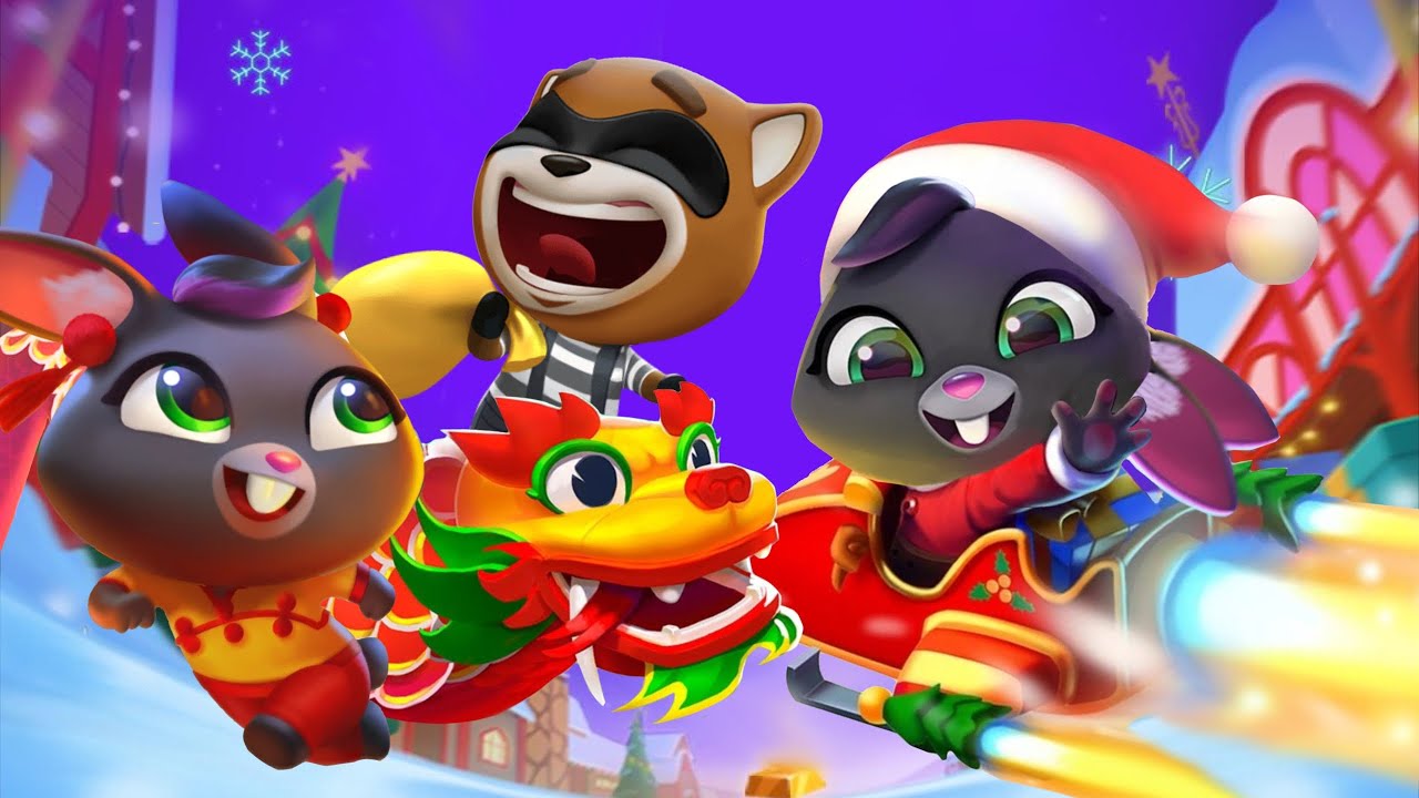 Talking Tom Gold Run - Talking Becca in China 2024 vs Christmas update 2023 🐰🇨🇳🎄