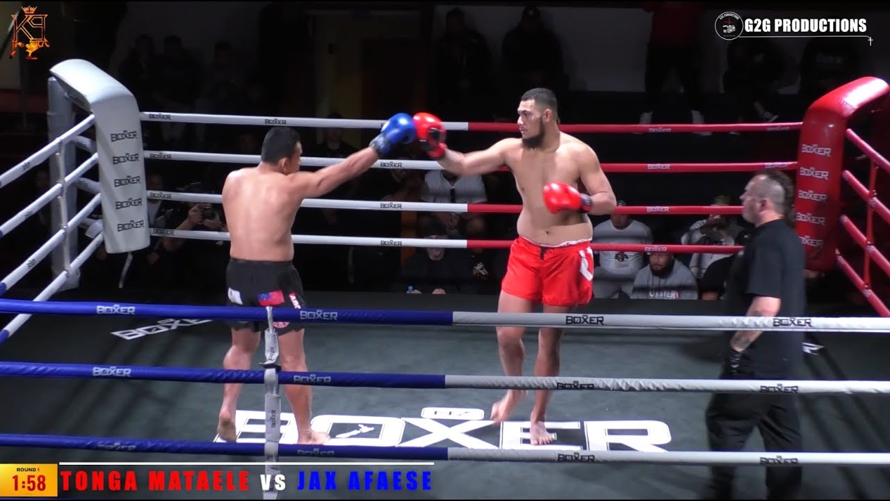 TONGA MATAELE vs JAX AFAESE - Corporate Kick Boxing Fight | 4-Man KickBoxing Final