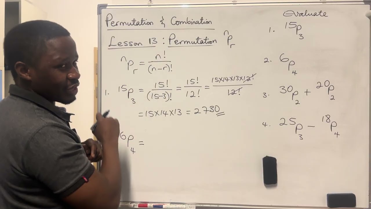 Permutations and Combinations : Lesson 13
