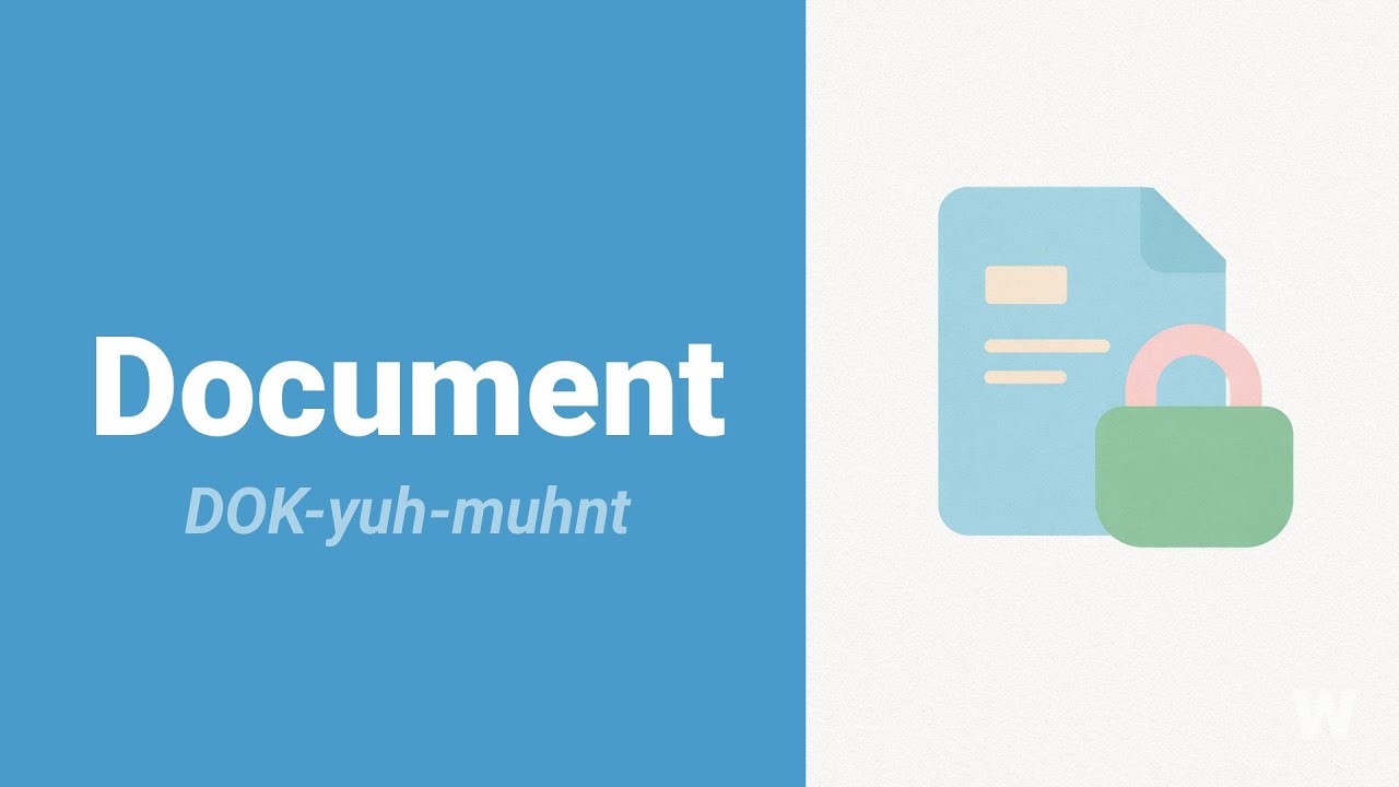How to Pronounce Document?