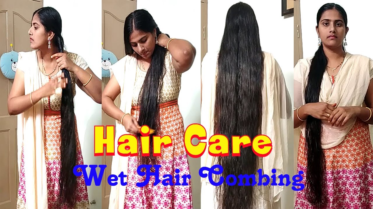 Hair Care I Wet hair combing I  बालों का खेल I Requested Video ITelugammai (తెలుగమ్మాయి)