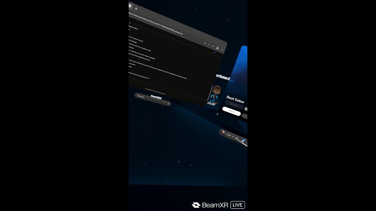 Playing Beatsaber on hard mode and MG Plays is better than me