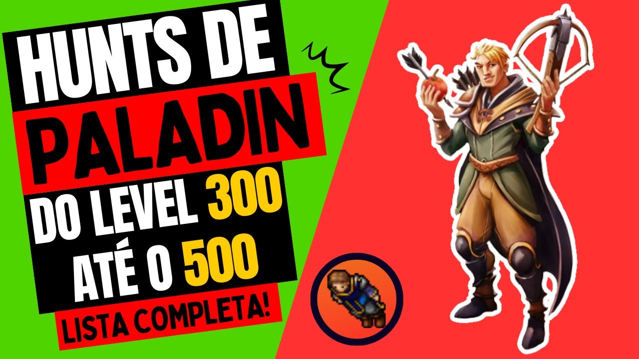 🏹[MELHORES HUNTS DE PALADIN NO TIBIA]🏹 RP LEVEL 300+ 350+ 400+ 450+ 500+ #tibia #mmorpg
