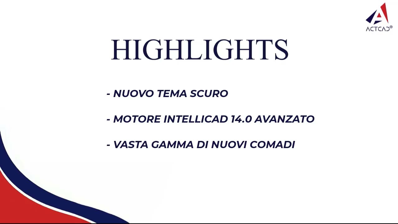 ActCAD 2026 - Nuove funzionalità!