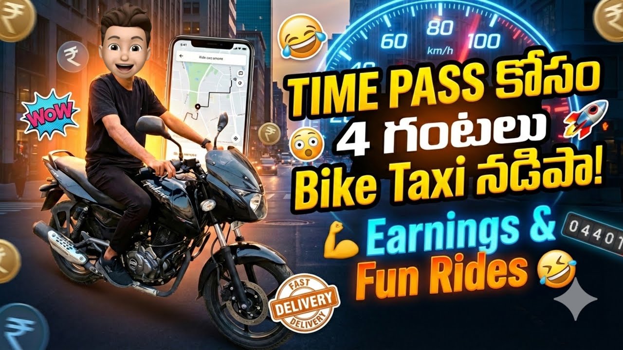 Rode a Bike Taxi for 4 Hours Just for Time Pass! 💪 Earnings & Fun Rides 🤣