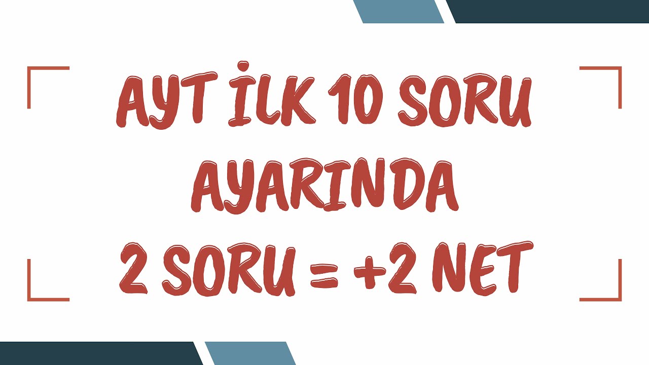 Mini Deneme | TYT Matematik | AYT İLK 10 SORU AYARINDA NET GARANTİLİ KAÇIRMA 📢