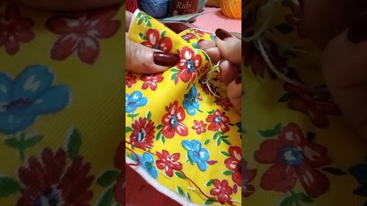 BORDADO NO TECIDO CHITA E PONTOS DE BORDADO 1