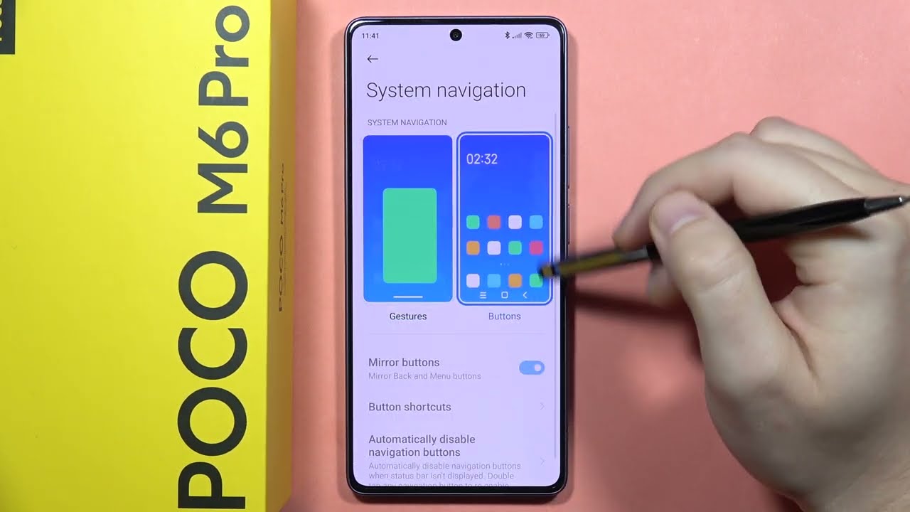 POCO M6 Pro: Change System Navigation - Enable Gestures or 3 Buttons Navigation on POCO M6 Pro #htd