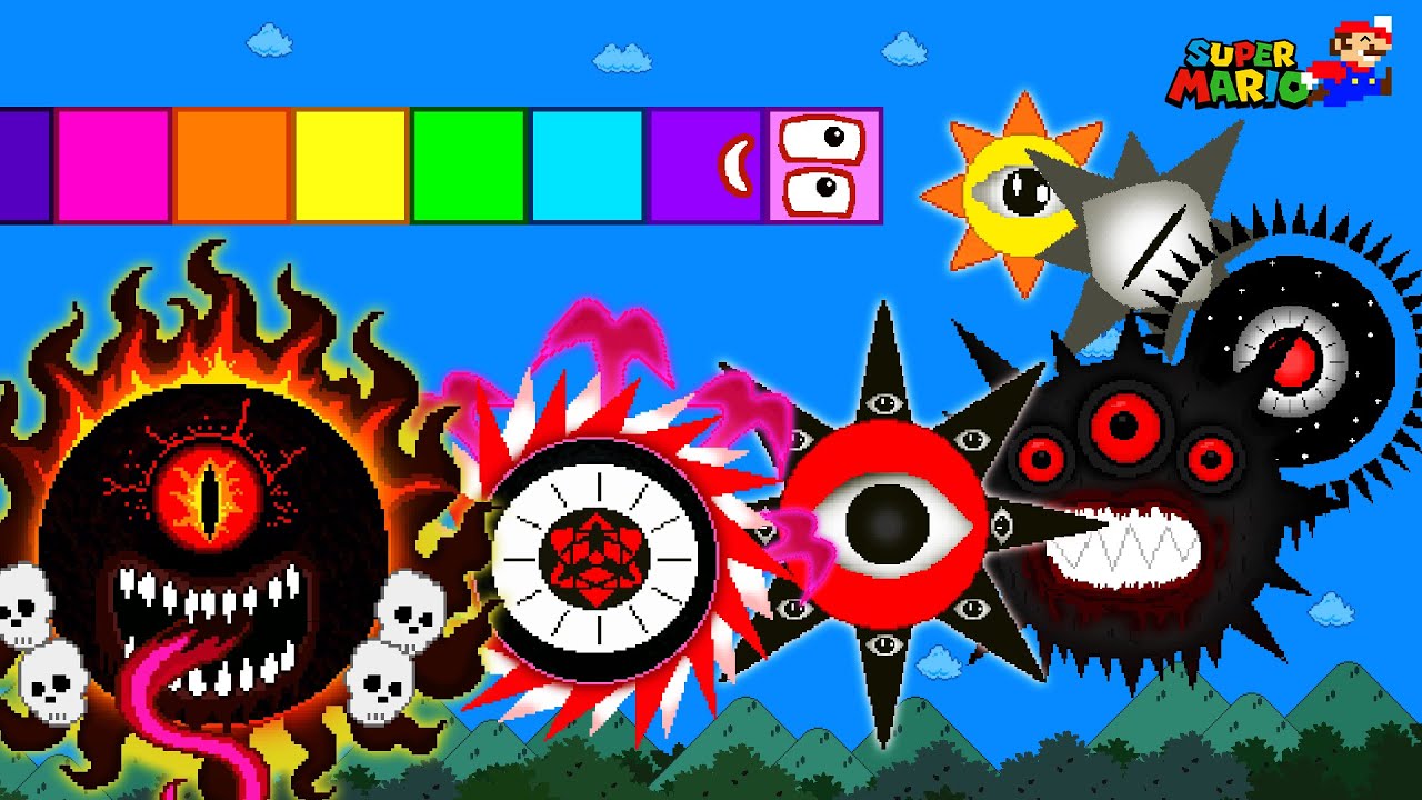 My Sprunki OC: Super Mario ESCAPES All Mr. Sun Phase 1 - 999