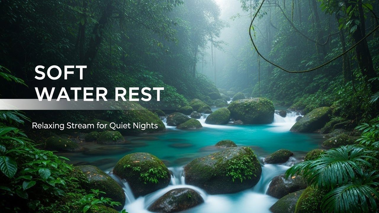 Gentle Forest Ambience with Flowing Water Sounds for Study Meditation Inner Peace and Stress Relief