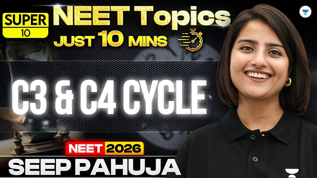 C3 and C4 Cycle in 10 mins | Photosynthesis in Higher Plants | NEET 2023 | Seep Pahuja