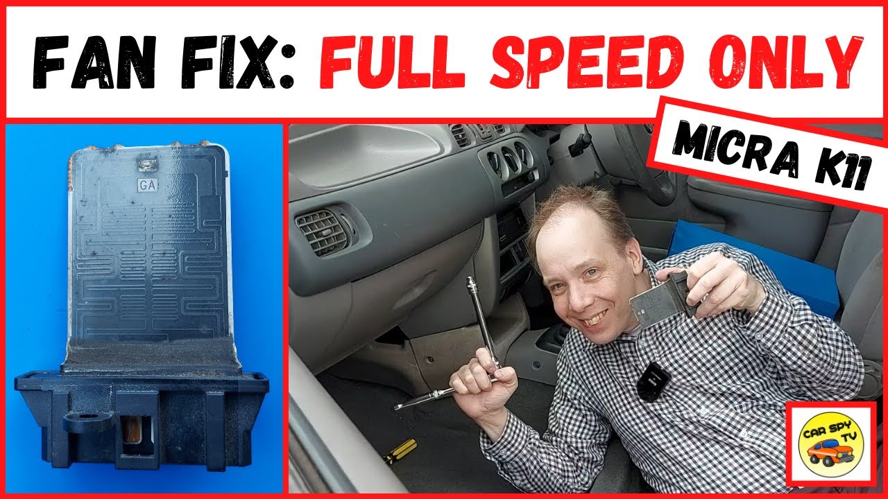 Nissan Micra K11: Replace Blower Motor Resistor (Fan Only Works At Full Speed)