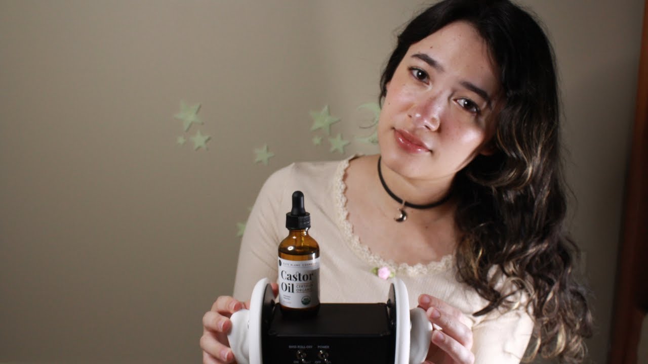 ASMR soothing ear oil massage 💓