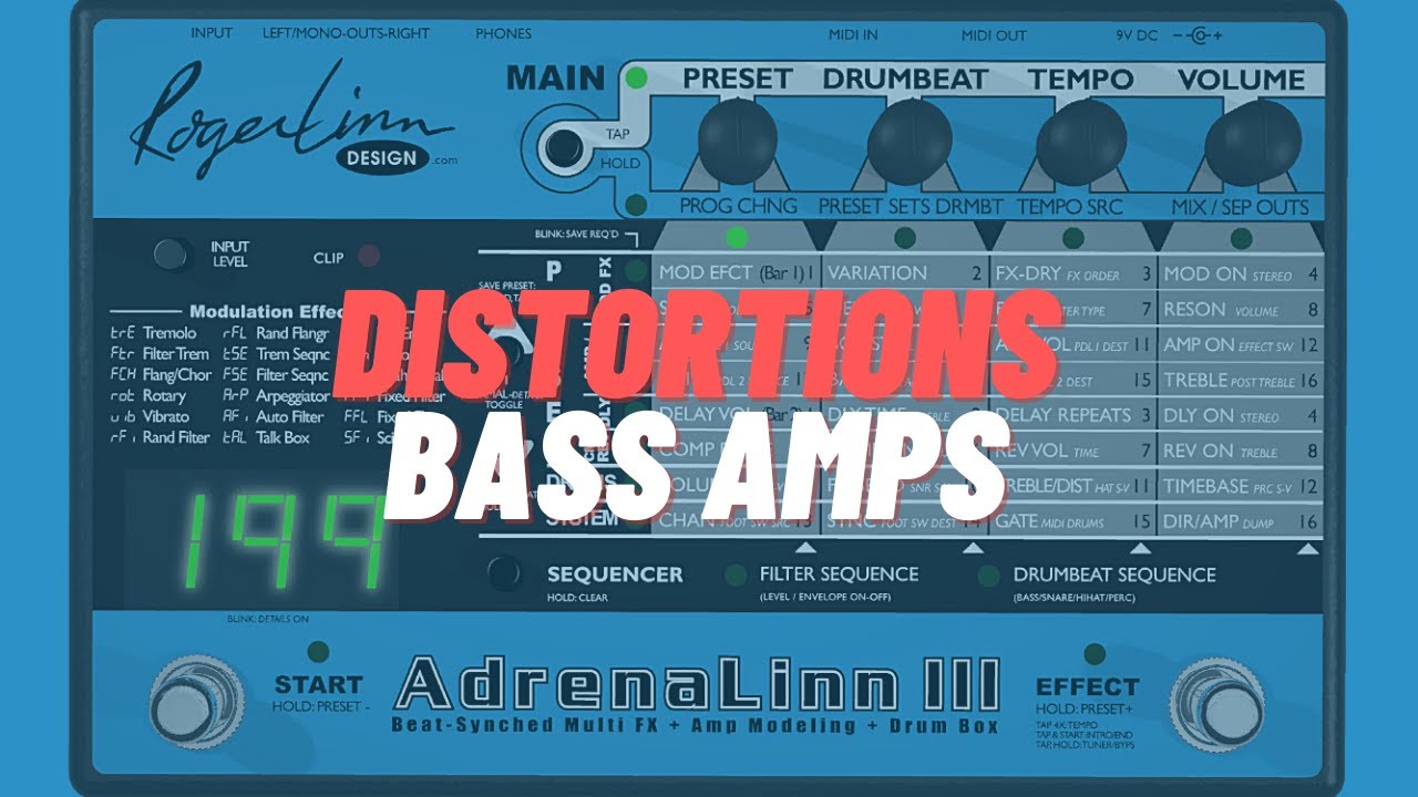 Adrenalinn III - Distortion Pedals and Bass Amps | (Complete Test)  🎧 🎧