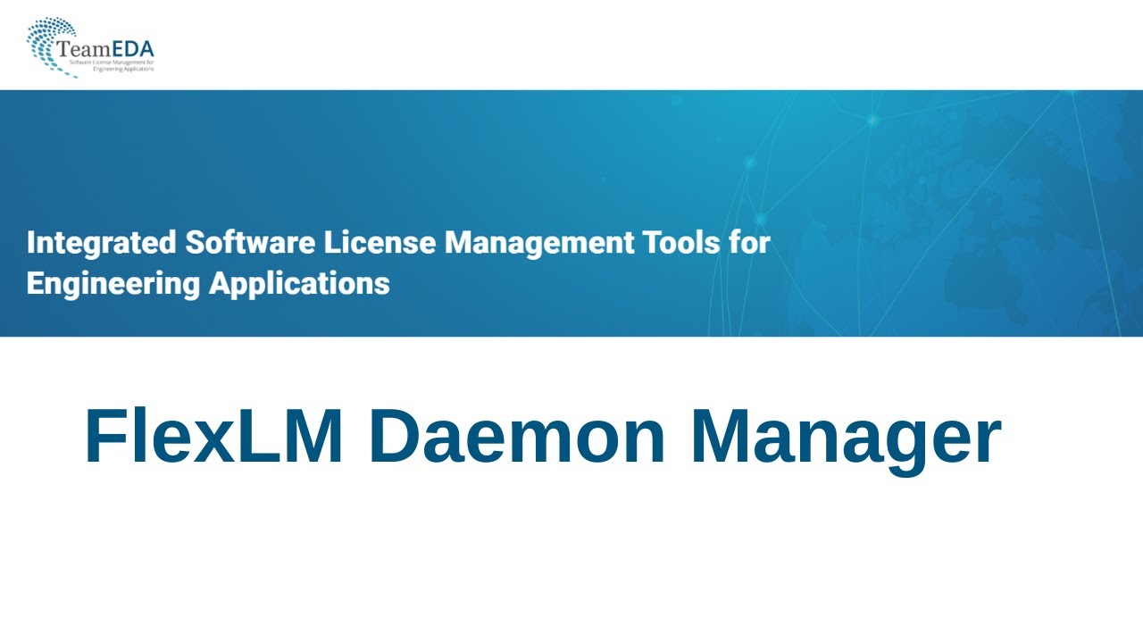 FlexLM Daemon Manager