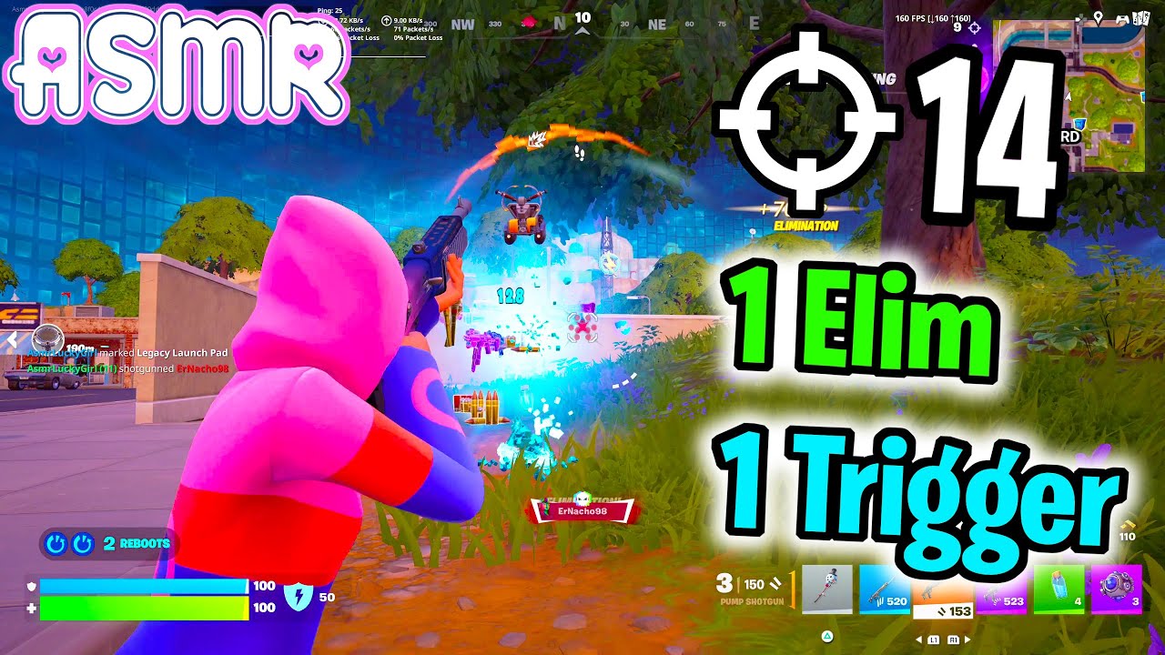 ASMR Gaming 🍀 Fortnite 1 Elim = 1 Trigger Word Relaxing Controller Sounds and Whispering 🎧