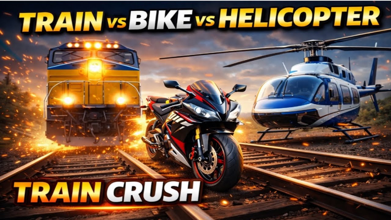 Indian Bike Driving 3D | Train Crush Experiment 🚂🔥