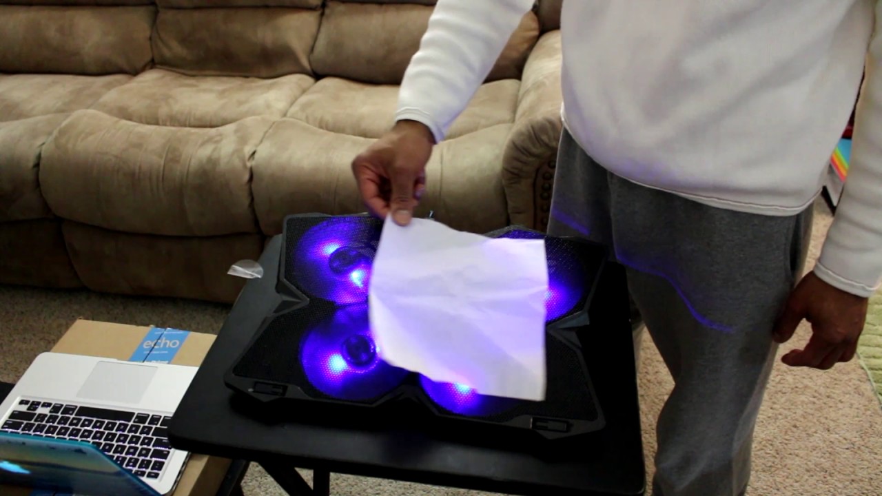 Laptop Cooling Pad - Fan Airflow Demo w/ Kleenex