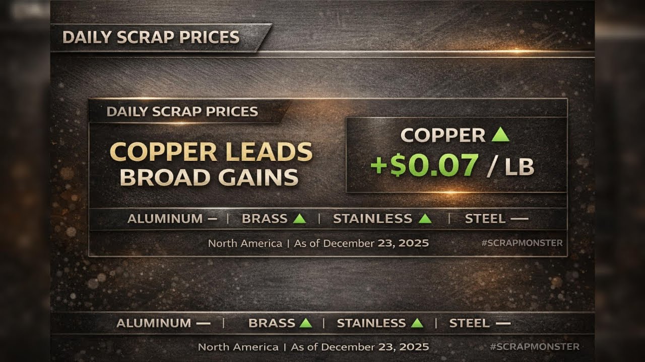 Copper Leads Broad Scrap Price Gains | North America Scrap Prices (Dec 23)
