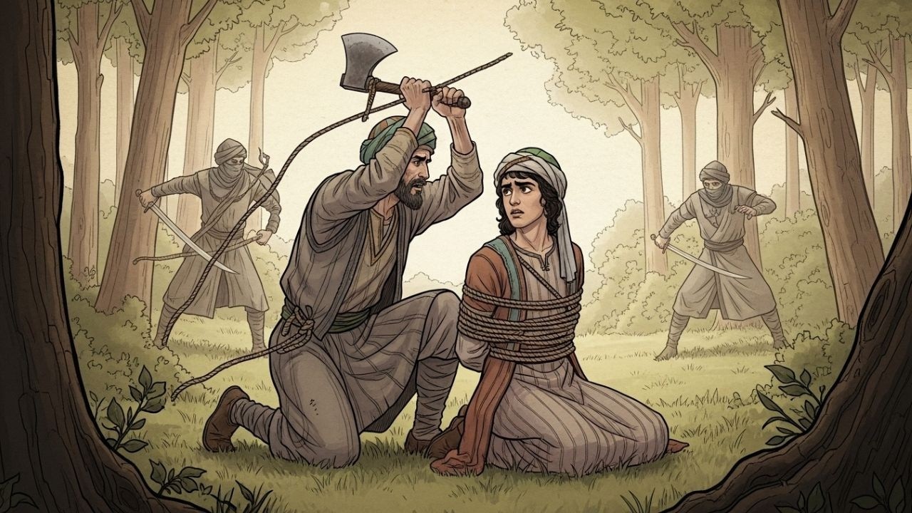 قصة الحطّاب الفقير الذي أنقذ الأمير في الغابة من الغدر … فغيّر الله حياته من الفقر إلى الغنى