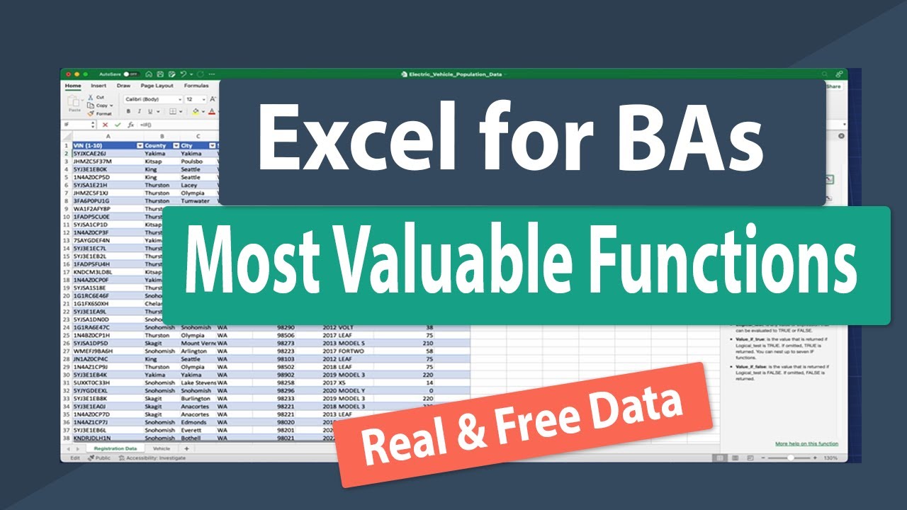 Excel для бизнес-аналитиков — базовый анализ данных с использованием реальных данных