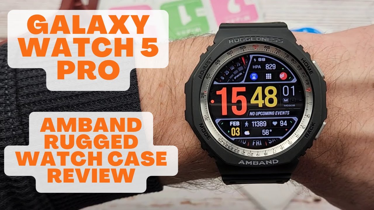 Galaxy Watch 5 Pro - AMBAND Rugged Case and Screen Protector